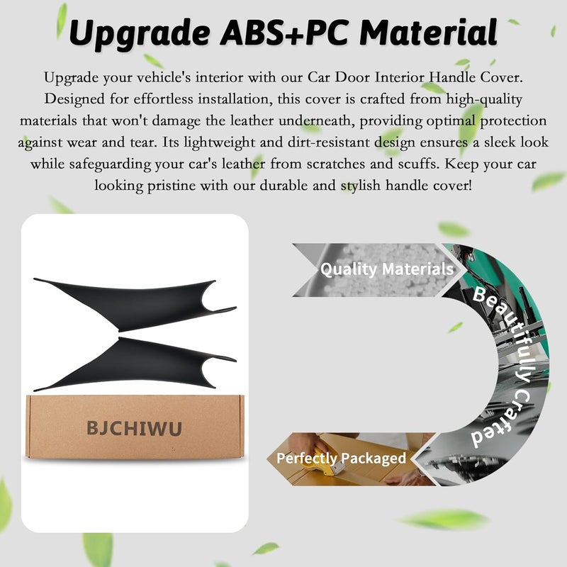 BJchiwu 2pcs Easy to install car Interior Door Pull Handle Grab Cover Fit for BMW 3 Series 320,328,330,335,F30,F31,F34,F80,M3 and 4 Series 418,420,428,435,F32,F36,F82,F83,M4 2012-2018 Left+Right Black - Image 4